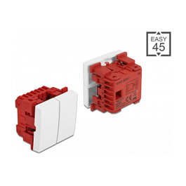 DeLOCK Interruptor Easy 45 de 2 ganchos, Blanco