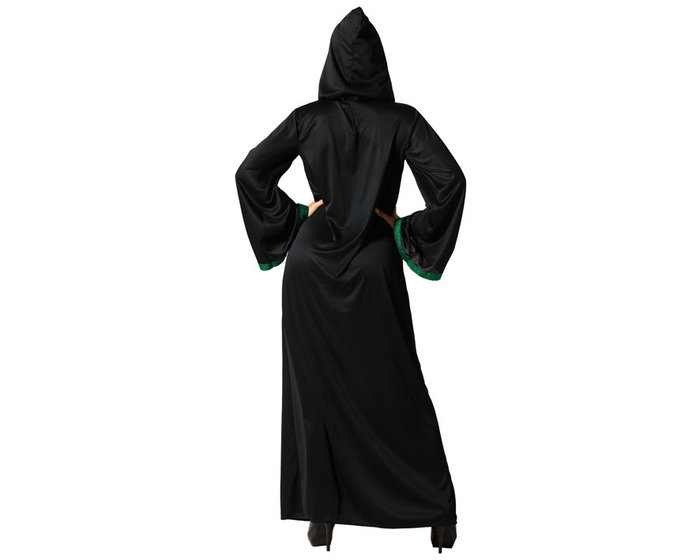 atosa Túnica Negra con Capucha para Adulto Estudiante de Magia Verde atosa Túnica Negra con Capucha para Adulto Estudiante de Magia Verde