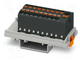 PHOENIX CONTACT PTFIX 4/18X1,5-NS35 BK Conector de carril 17,5A 500V