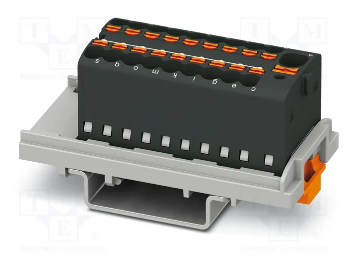 PHOENIX CONTACT PTFIX 4/18X1,5-NS35 BK Conector de carril 17,5A 500V PHOENIX CONTACT PTFIX 4/18X1,5-NS35 BK Conector de carril 17,5A 500V
