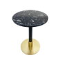 DKD Home Decor Mesita Auxiliar de Metal y Mármol Negro 45x45x51 cm