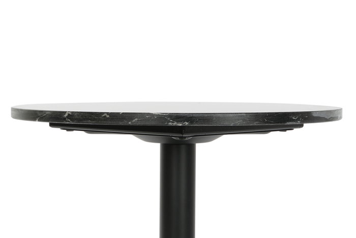 DKD Home Decor Mesita Auxiliar de Metal y Mármol Negro 45x45x51 cm