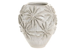 DKD Home Decor Jarrón Blanco Cerámica 22 x 25 x 22 cm