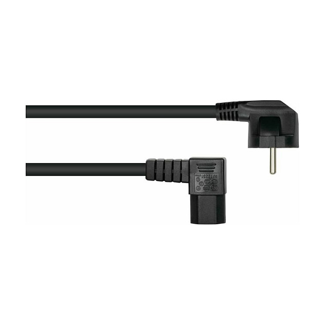Kabelmeister Cable con conector C15 de 90 grados, 0,5 m, negro Kabelmeister Cable con conector C15 de 90 grados, 0,5 m, negro