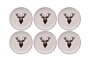 Hermia Ylbtat1 Juego de Platos de Postre Navideños de Porcelana 19.3x19.3x2 cm 6 Piezas
