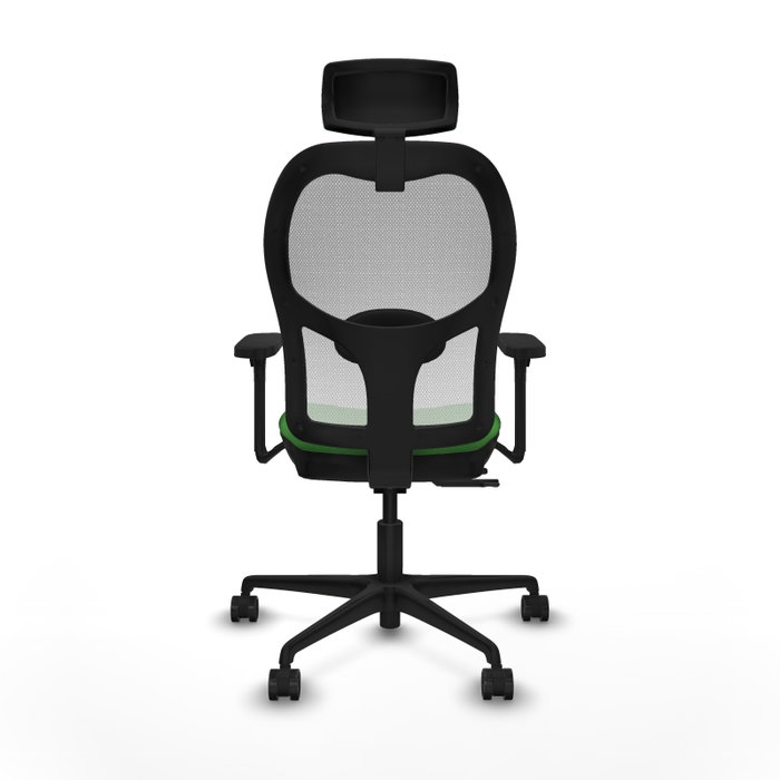 PIQUERAS Y CRESPO Silla de oficina Jorquera con mecanismo Sincro/Traslack, Verde y Blanco