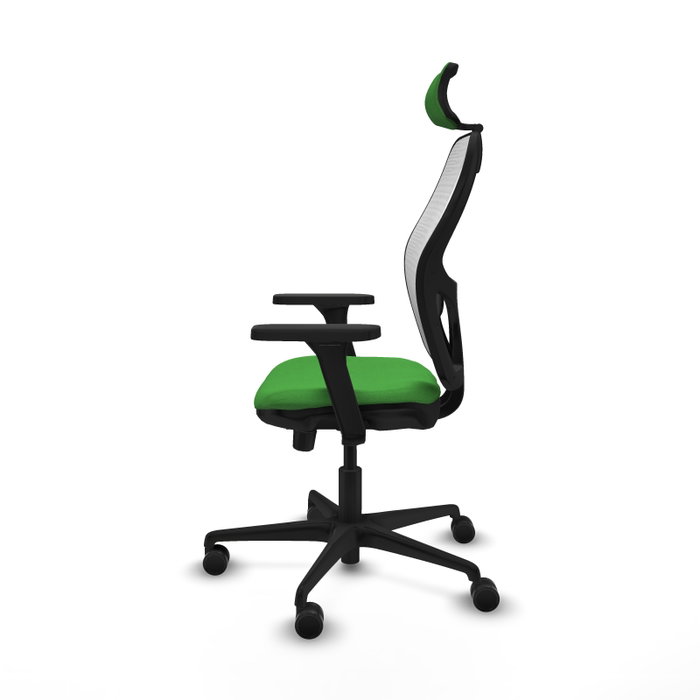 PIQUERAS Y CRESPO Silla de oficina Jorquera con mecanismo Sincro/Traslack, Verde y Blanco