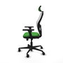 PIQUERAS Y CRESPO Silla de oficina Jorquera con mecanismo Sincro/Traslack, Verde y Blanco