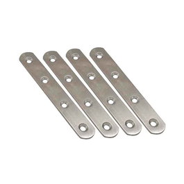 Edm Placa recta de unión PLC14 de acero inoxidable 100 x 19 x 2 mm, 4 uds
