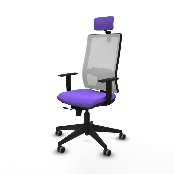 PIQUERAS Y CRESPO Silla de oficina Horna, Mecanismo Sincro/Traslack, Lila/Blanco PIQUERAS Y CRESPO Silla de oficina Horna, Mecanismo Sincro/Traslack, Lila/Blanco