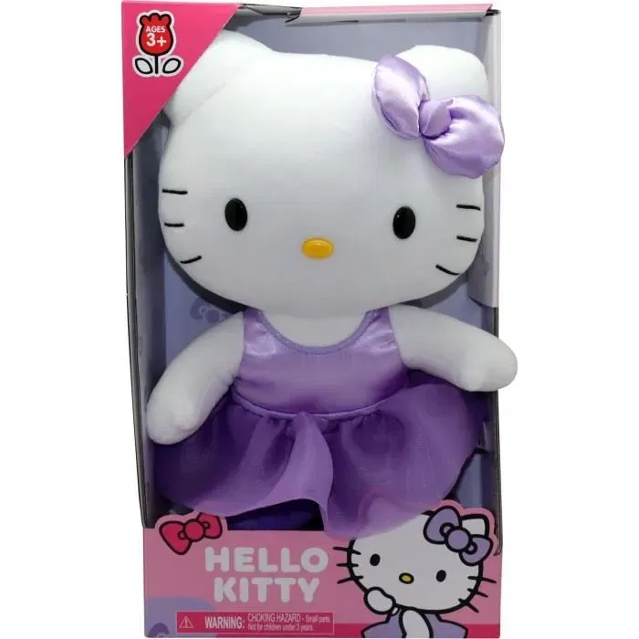 Gptoys Peluche Hello Kitty HKT121 Vestido de Satén Morado 30 cm A Partir de 3 Años Gptoys Peluche Hello Kitty HKT121 Vestido de Satén Morado 30 cm A Partir de 3 Años