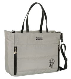 Bolso Minnie Mouse Teen Sand Acolchado Gris 40 x 31 x 17 cm