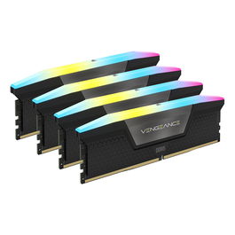 Corsair Vengeance RGB 64GB DIMM (4x 16GB) Quad-Kit 6200MHz CMH64GX5M4B6200C32 Intel XMP - Negro