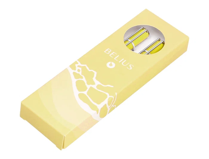 Belius Endless Summer Juego Boligrafo y Roller, Aluminio Amarillo y Plateado, Tinta Azul, Caja de Diseño