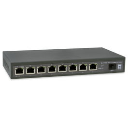 LevelOne Switch PoE+ GEP-0925 No Administrado 8 Puertos 2.5G Ethernet PoE 120W, 1 Ranura 10G SFP+, Negro
