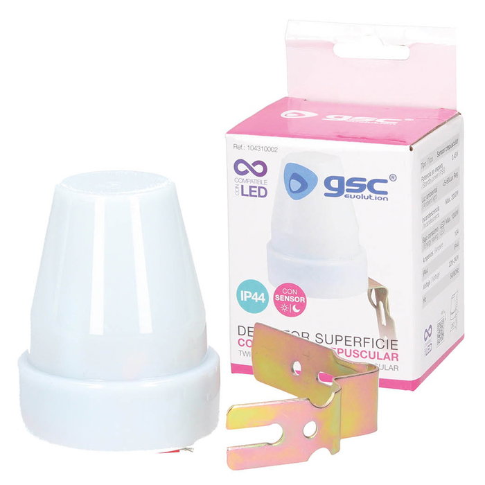 GSC Evolution Detector de superficie con sensor crepuscular Blanco
