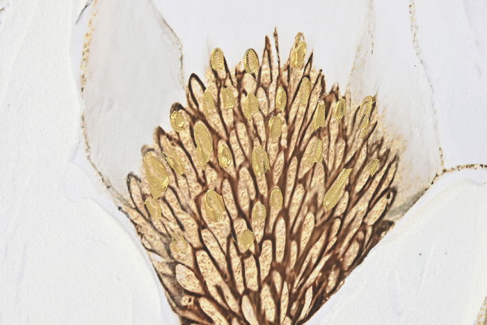 DKD Home Decor Cuadro Lienzo PS Verde Blanco Flor 4.5 x 122.5 x 82.5 cm (2 Unidades)