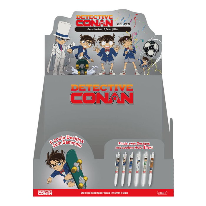 Detective Conan Bolígrafos de gel Premium Cajas Sorpresas Expositor (24)