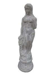 DKD Home Decor Figura Mujer Romantico Gris Cemento 17 x 61 x 17 cm
