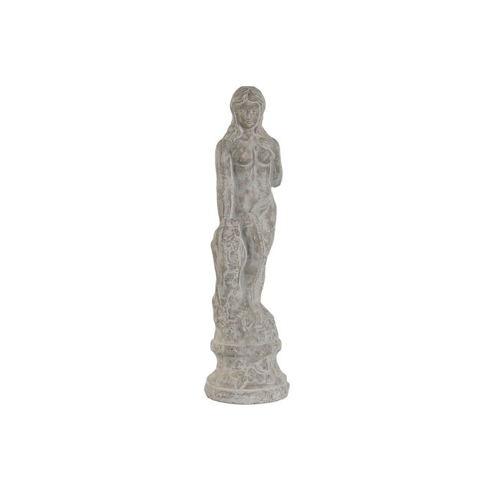 DKD Home Decor Figura de Mujer de Cemento Gris Desgastado 17x17x61 cm