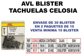 Tachuelas Celosía Negra 10x14 Blíster
