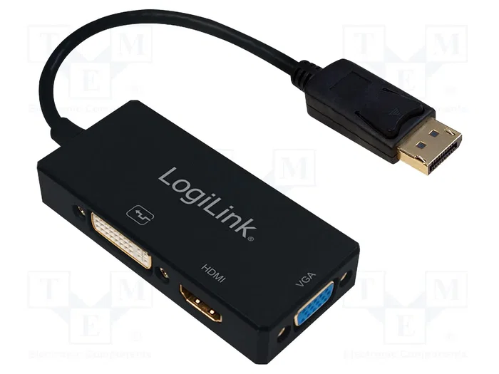LogiLink CV0109 Adaptador DisplayPort 1.2 a DVI/HDMI/VGA