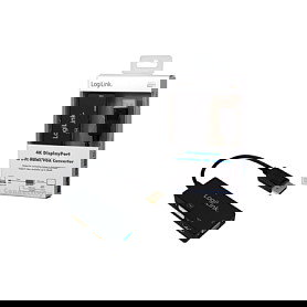 Logilink CV0109 Adaptador DisplayPort 1.2 a DVI/HDMI/VGA 4K Negro Macho a Hembra 0.15m