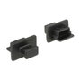 DeLOCK 64011 Cubierta antipolvo para USB 2.0 Tipo Mini-B, 10 unidades, Negro