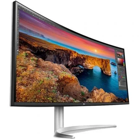Monitor Profesional Ultrapanorámico Curvo LG 40WP95CP-W 39.7"/ 5K2K/ Multimedia/ Regulable en altura/ Plata