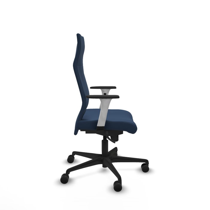 PIQUERAS Y CRESPO Sillón Albacete con Mecanismo Sincro y Similpiel Azul Marino