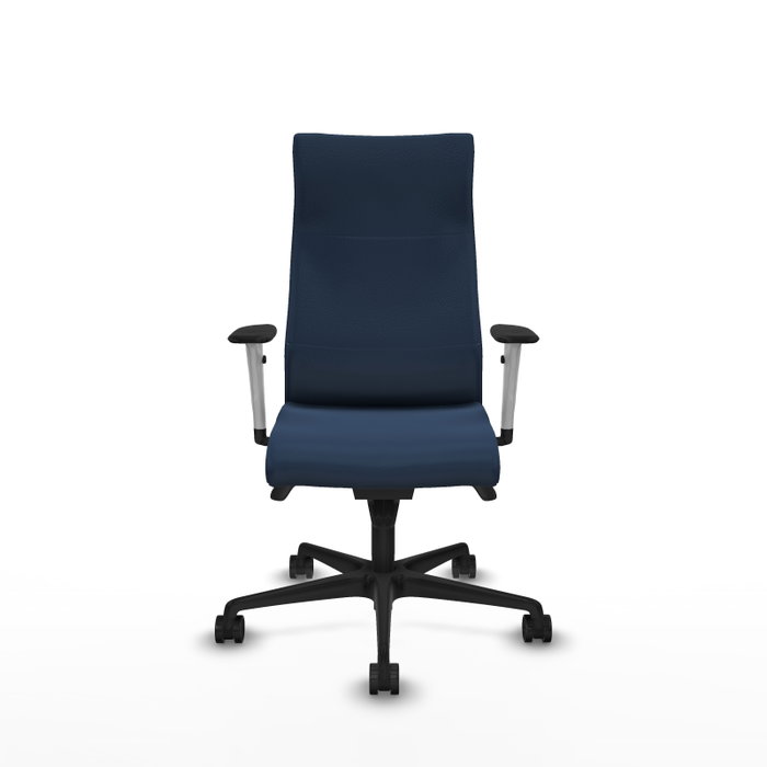 PIQUERAS Y CRESPO Sillón Albacete con Mecanismo Sincro y Similpiel Azul Marino