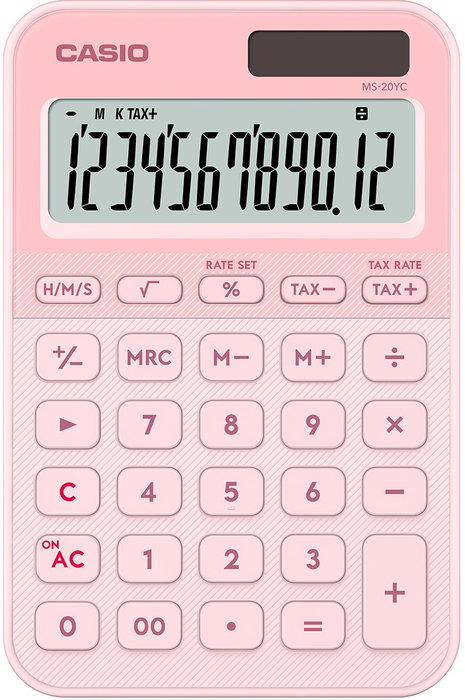 Casio MS-20YC-LP Calculadora de Sobremesa 12 Dígitos Rosa Claro