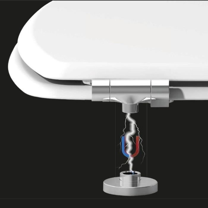 Gelco Asiento de inodoro con cierre suave magnético - Blanco Gelco Asiento de inodoro con cierre suave magnético - Blanco