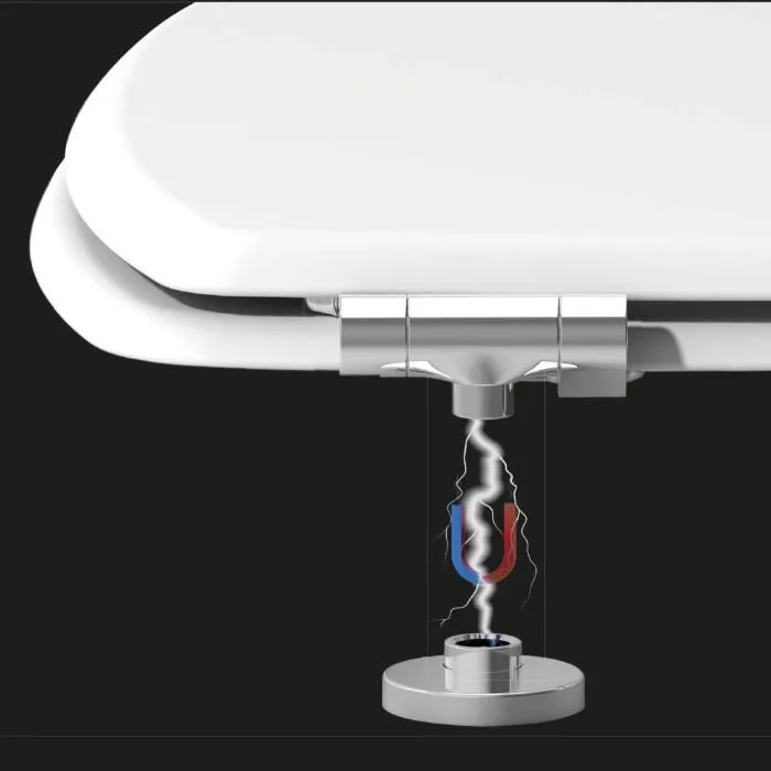 Gelco GEL3467937119118 Asiento de inodoro de cierre suave magnético - Blanco