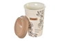 DKD Home Decor Taza de Porcelana Botanico, Surtido de 2, 390ml