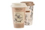 DKD Home Decor Taza de Porcelana Botanico, Surtido de 2, 390ml