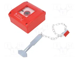 SPAMEL OP1 Interruptor de Seguridad Pulsador Contra Incendio Rojo