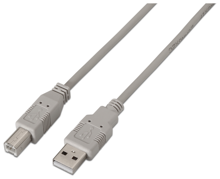 Aisens Cable USB 2.0 Impresora Tipo A/B Macho 1m Beige