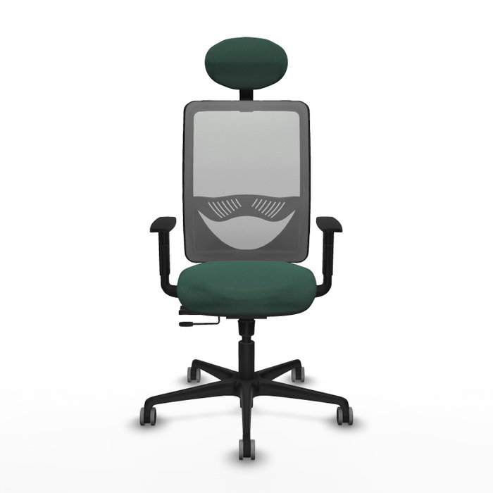 PIQUERAS Y CRESPO Silla de oficina Zulema con mecanismo Sincro/Traslack, Verde botella y Gris PIQUERAS Y CRESPO Silla de oficina Zulema con mecanismo Sincro/Traslack, Verde botella y Gris