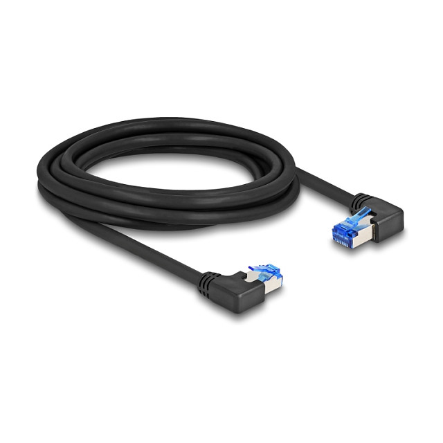 DeLOCK Cable de red RJ45 Cat.6A S/FTP angulado 3 m negro DeLOCK Cable de red RJ45 Cat.6A S/FTP angulado 3 m negro