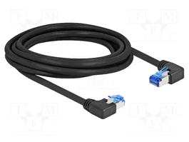 DeLOCK Cable de red RJ45 Cat.6A S/FTP angulado 3 m negro