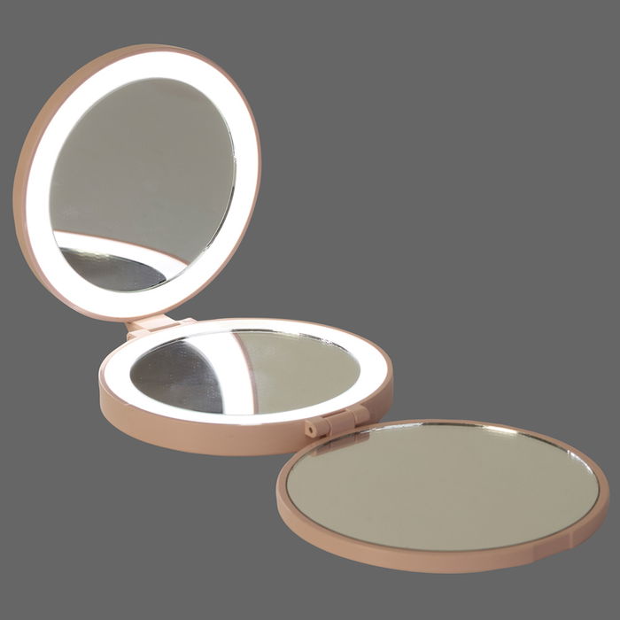 Cosmetic Club Espejo de Aumento Triptíco LED x1 x5 x7 Plegable para Maquillaje