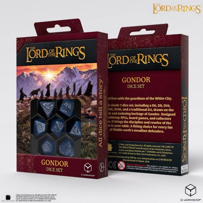 Q Workshop El Señor de los Anillos Set de 7 Dados Gondor