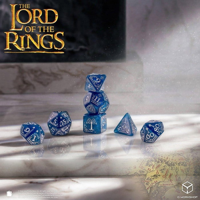 Q Workshop El Señor de los Anillos Set de 7 Dados Gondor