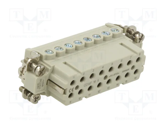 ILME CDAF16X Conector HDC Plantilla de Contacto Hembra 16 PIN