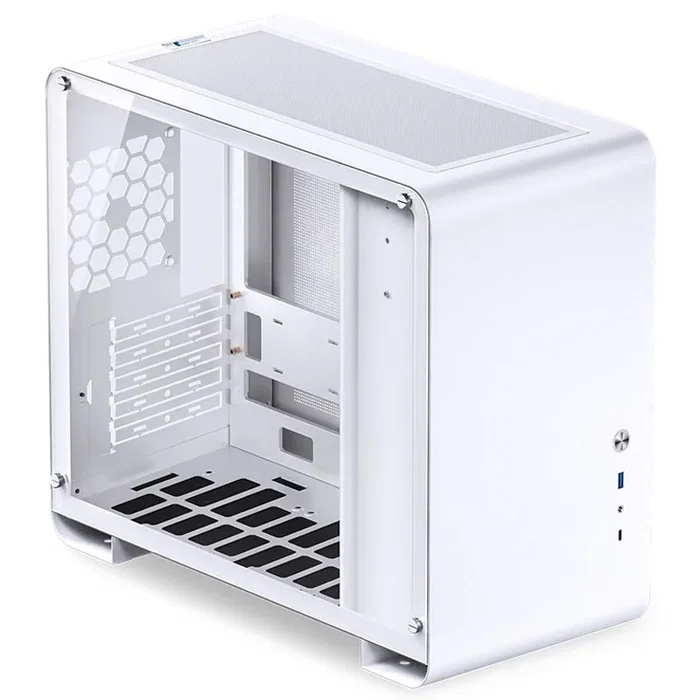 Jonsbo U4 Mini Micro-ATX Caja con Vidrio Templado, blanco