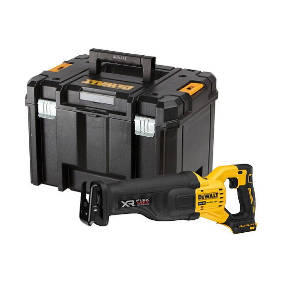 DeWALT DCS386NT-XJ Sable de Corte a Batería 18V sin Escobillas (Sierra de Calar), Velocidad Ajustable hasta 3000 SPM, Negro y Amarillo