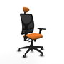 PIQUERAS Y CRESPO Silla de oficina Motilla Naranja/Negro con Mecanismo Sincro/Traslack