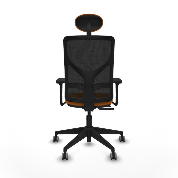 PIQUERAS Y CRESPO Silla de oficina Motilla Naranja/Negro con Mecanismo Sincro/Traslack