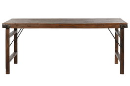 DKD Home Decor Mesa de Comedor Plegable de Madera Reciclada 180x90x76 cm